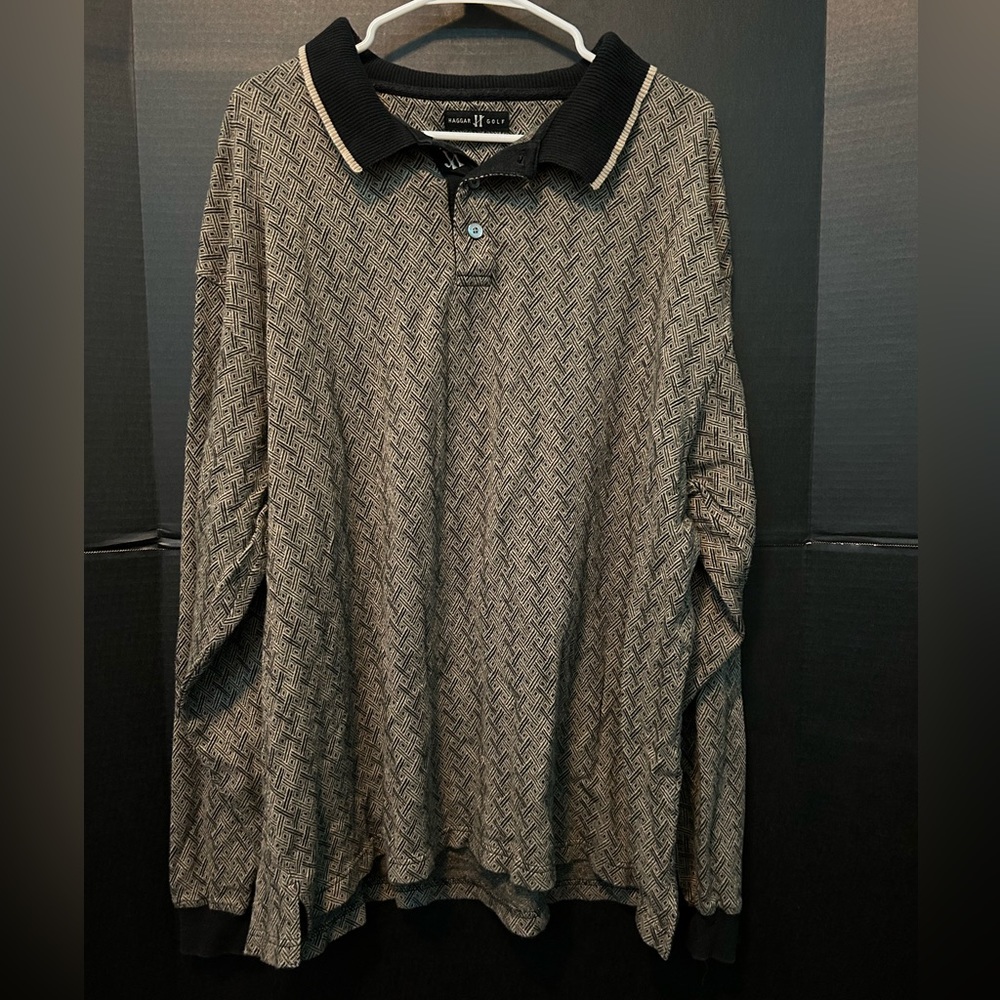 Haggar Golf Long Sleeve Collard Polo Men’s Sz XXL